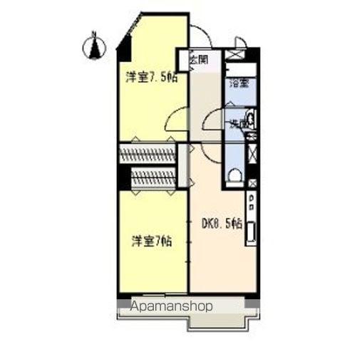 IDAKADAIBLG(2DK/2階)の間取り写真