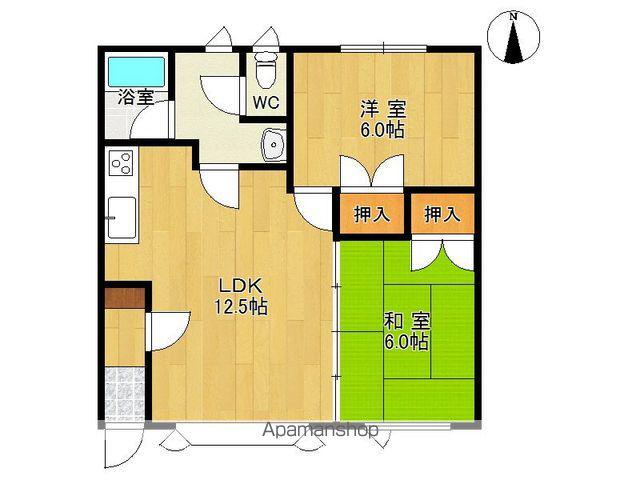 キャプテンハイツ19(2LDK/2階)の間取り写真