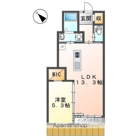 LA GLYCINE(1LDK/1階)の間取り写真