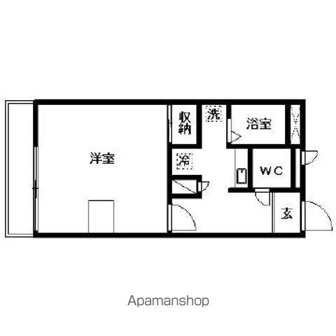 レオパレスカメリア(1K/2階)の間取り写真