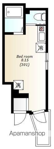 AMUSE三軒茶屋Ⅱ(ワンルーム/3階)の間取り写真