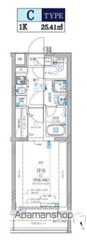 ALIVIS新江古田(1K/2階)の間取り写真