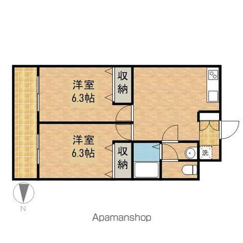サニーハイツ(2DK/2階)の間取り写真