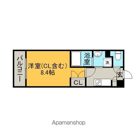 ベルウッド南山(1K/2階)の間取り写真