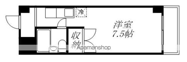 アネックスキューズ(1K/4階)の間取り写真