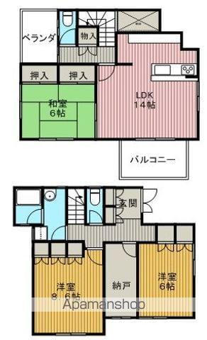 大阪モノレール本線 柴原阪大前駅 徒歩11分 2階建 築28年(3SLDK)の間取り写真