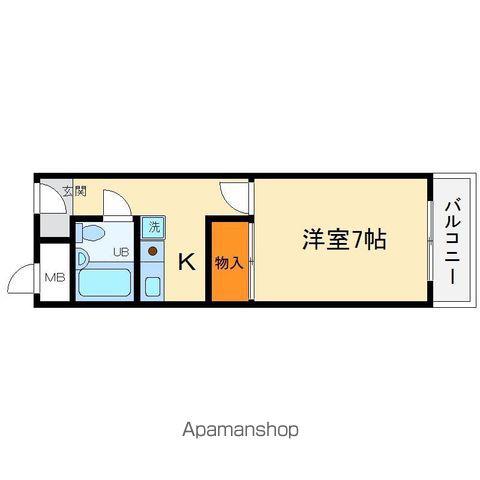 ルーブルハイツ(1K/1階)の間取り写真