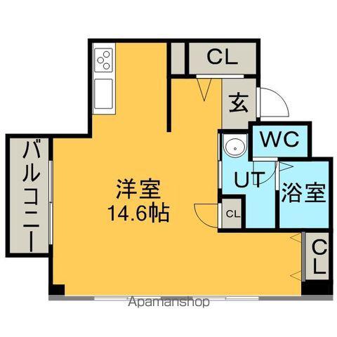 BLOOM(ワンルーム/2階)の間取り写真