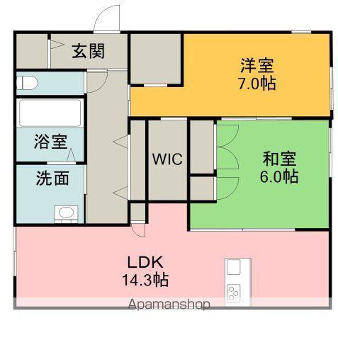 BORIKIしののめ和(2LDK/1階)の間取り写真