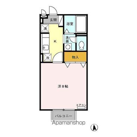 セジュール東鼎 A/B(1K/1階)の間取り写真