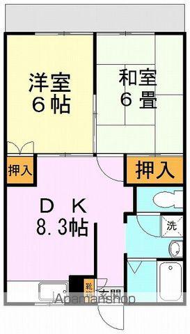 サンビレッジ八景水谷Ⅱ(2DK/2階)の間取り写真