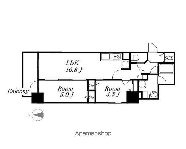 プレサンスTHE久屋大通レジェンド(2LDK/3階)の間取り写真