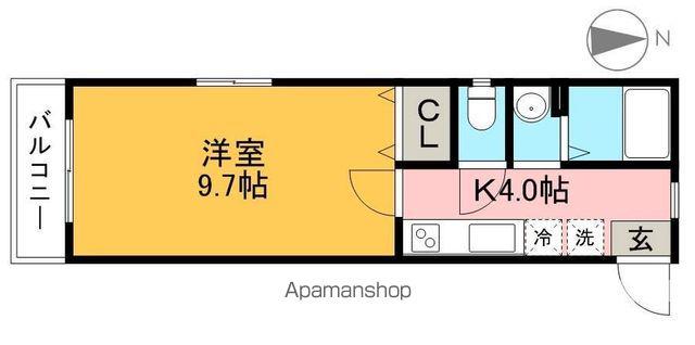 スマイルハウス(1K/4階)の間取り写真