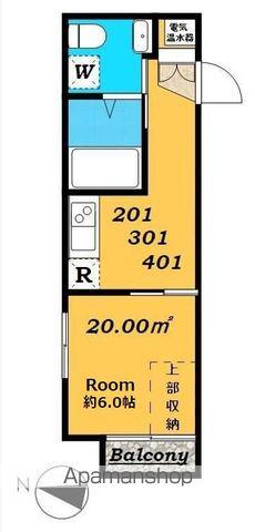 COCO.IS.BLDG(1K/2階)の間取り写真