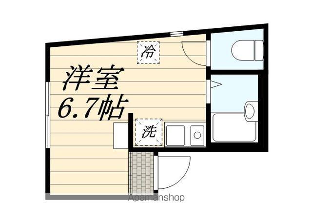グリテラティ山手(ワンルーム/2階)の間取り写真