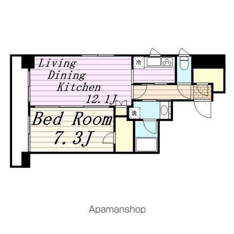 アリュージュ両国(1LDK/8階)の間取り写真