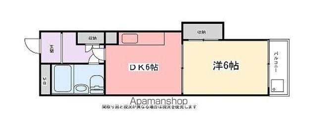 土山中村コーポⅠ(1DK/5階)の間取り写真