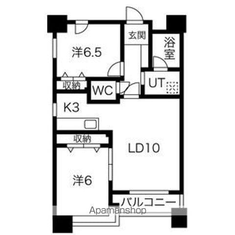 ノヴァ大通(2LDK/7階)の間取り写真