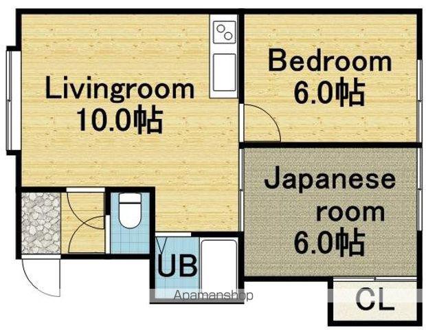マルココーポ2号棟(2LDK/2階)の間取り写真