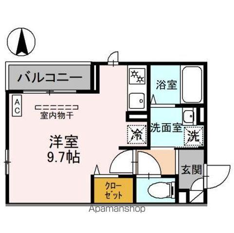 フェアリーフォレスト(ワンルーム/3階)の間取り写真