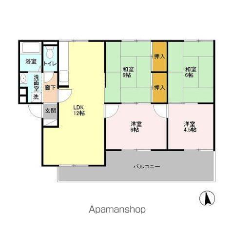 ジュネス戸田(4LDK/3階)の間取り写真