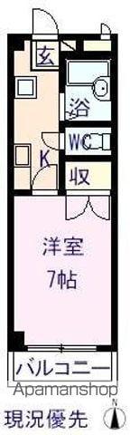 ドミール松永(1K/3階)の間取り写真