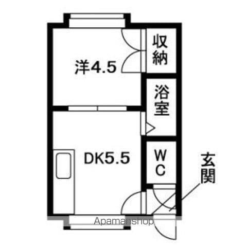 モアクレスト平岸(1DK/3階)の間取り写真