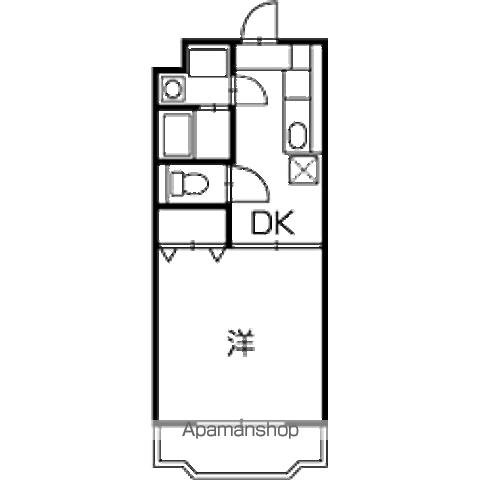 ビオス21(1K/1階)の間取り写真