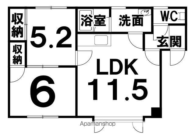 コーポマイロード(2LDK/1階)の間取り写真