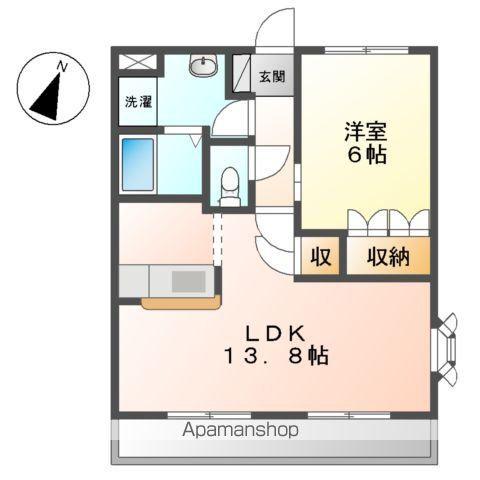 ELCASA(1LDK/1階)の間取り写真