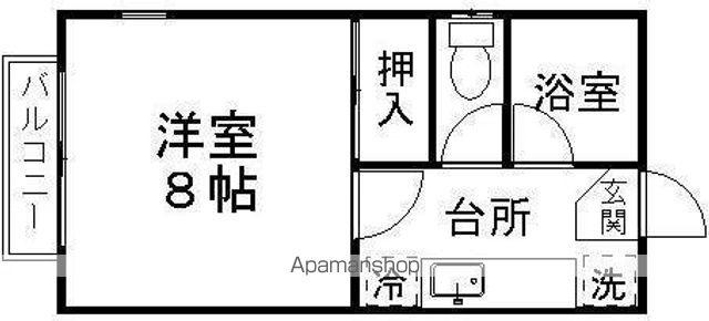コーポベル(1K/1階)の間取り写真