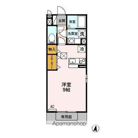 セジュール辻Ⅱ(ワンルーム/1階)の間取り写真