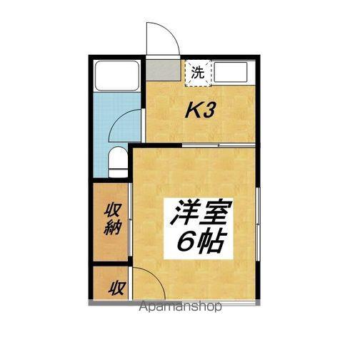 コーポ西室(1K/1階)の間取り写真