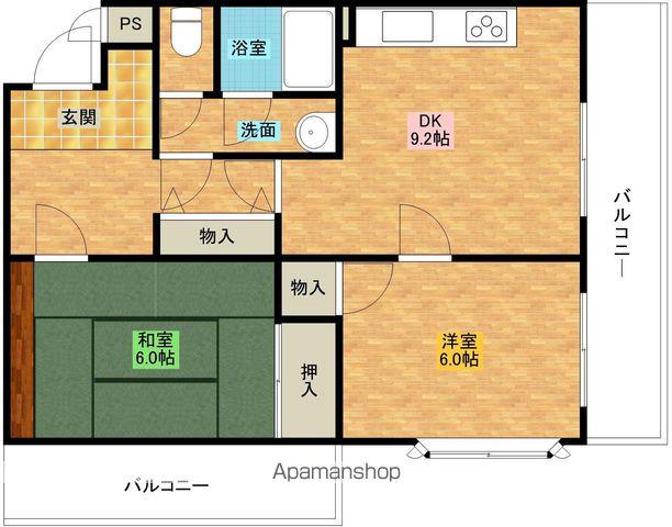 カサ・ド・エムズ(2LDK/4階)の間取り写真