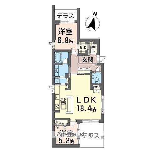 アロン・ド・赤堤(2LDK/1階)の間取り写真