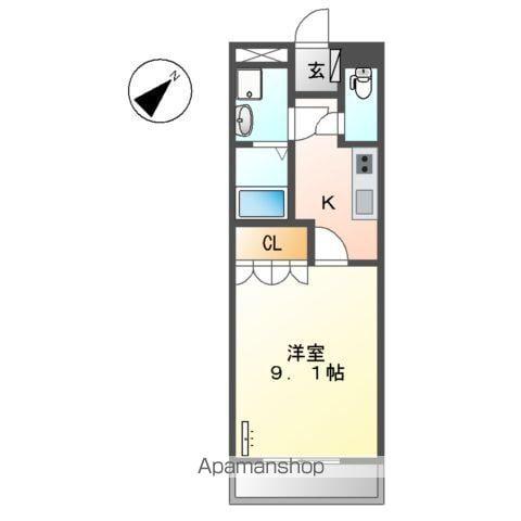 シエスタ(1K/2階)の間取り写真