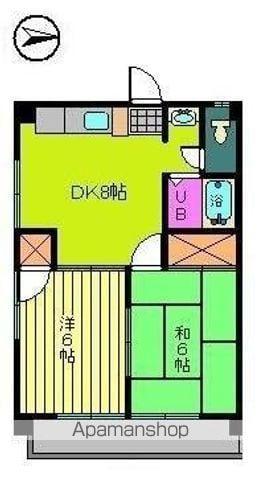 フォレスト辻野(2DK/3階)の間取り写真