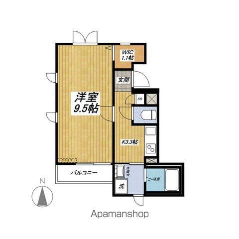 Sハイム小竹向原(1K/2階)の間取り写真