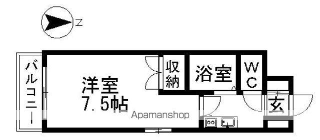 アマーレ葵(1K/4階)の間取り写真