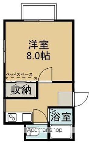 メゾン愛Ⅲ(1K/2階)の間取り写真