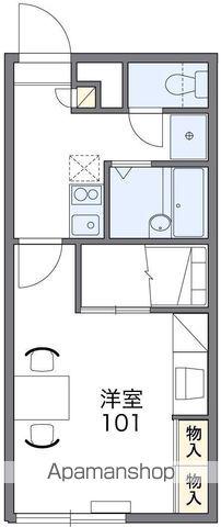レオパレスひまわり Ⅲ(1K/1階)の間取り写真