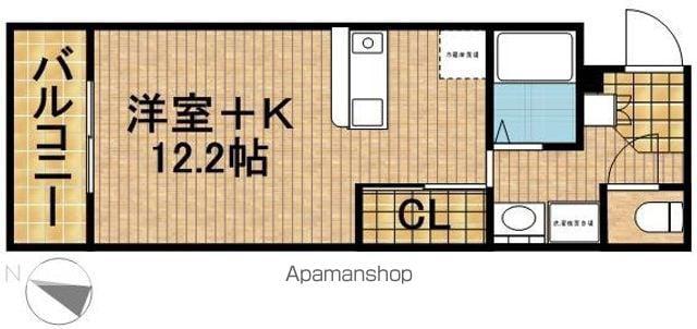 サンライフ鴨江(1K/2階)の間取り写真