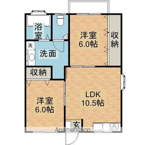 幸コーポ(2LDK/1階)の間取り写真