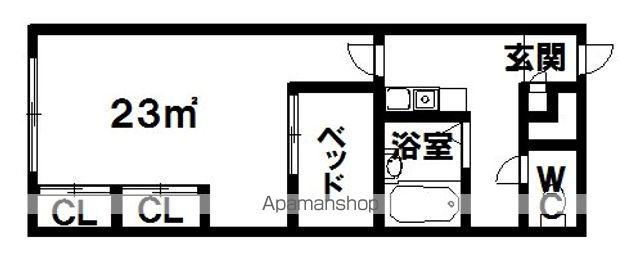 プランドール6.2(ワンルーム/2階)の間取り写真