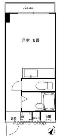 ライオンズマンション千駄ヶ谷第二(ワンルーム/5階)の間取り写真