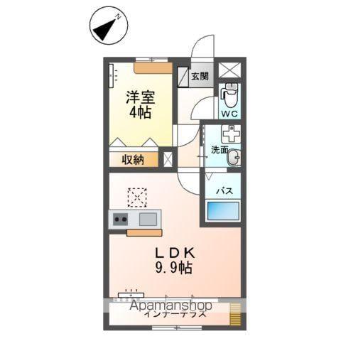 ロードスター(1LDK/1階)の間取り写真