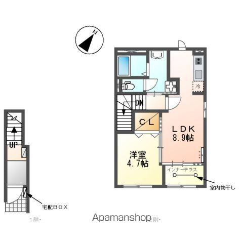 ラ・クレアージュ(1LDK/2階)の間取り写真