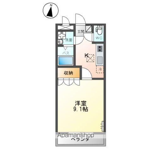 レジデンス弐番館(1K/1階)の間取り写真