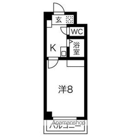 ベル千種(1K/2階)の間取り写真