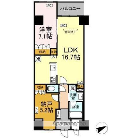 サンジョイアゼロ(1LDK/4階)の間取り写真